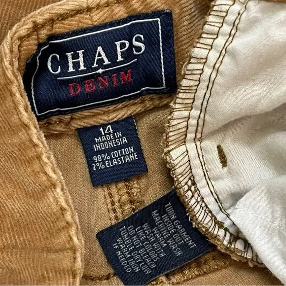 Chaps Denim corduroy high rise straight leg pants - Picture 9 of 9